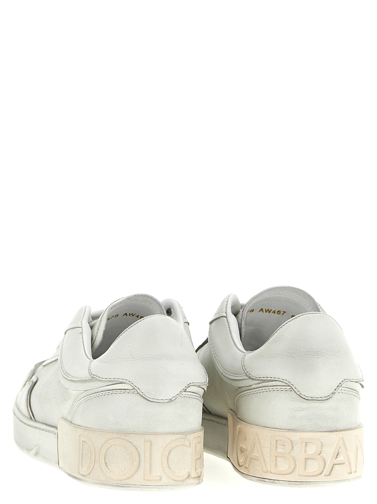 Baskets basses Dolce & Gabbana en cuir d'agneau blanc