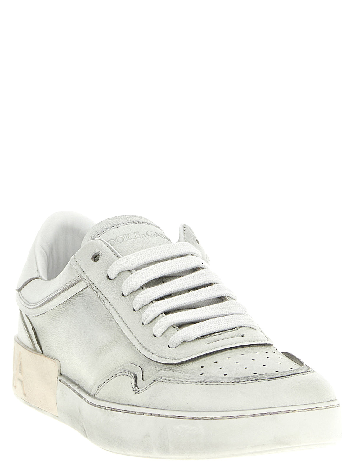Baskets basses Dolce & Gabbana en cuir d'agneau blanc