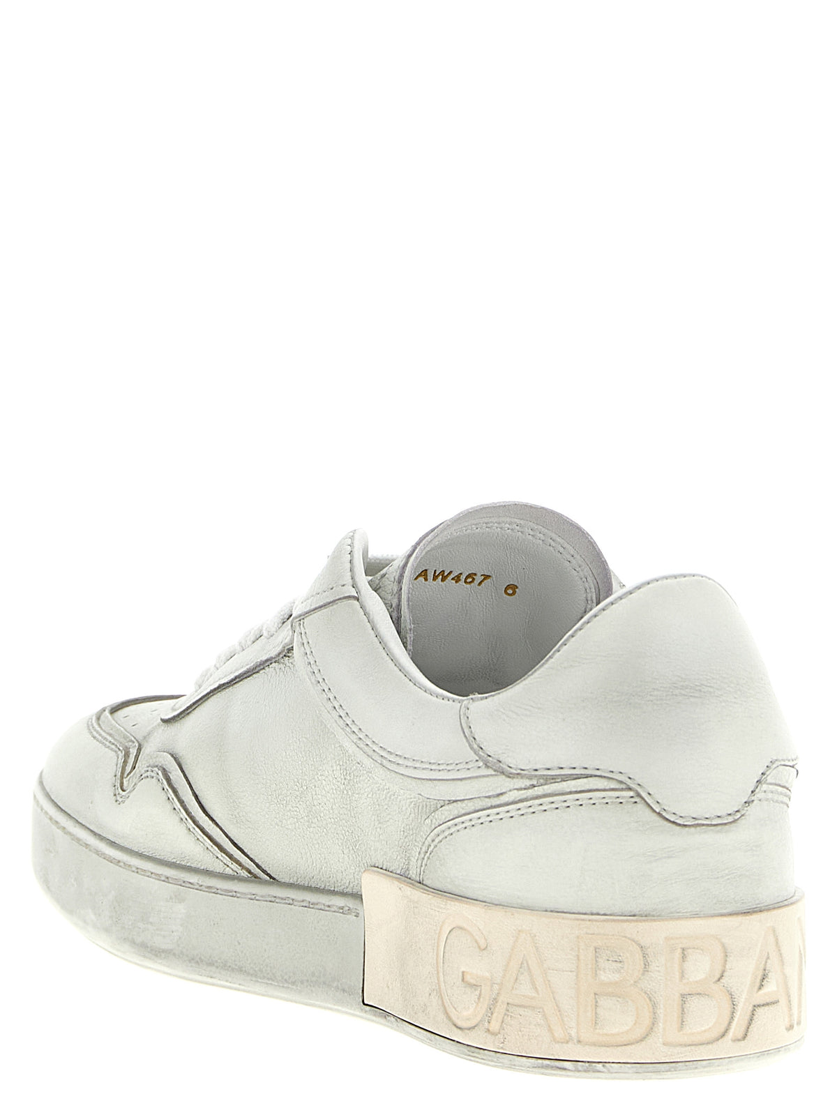 Baskets basses Dolce & Gabbana en cuir d'agneau blanc