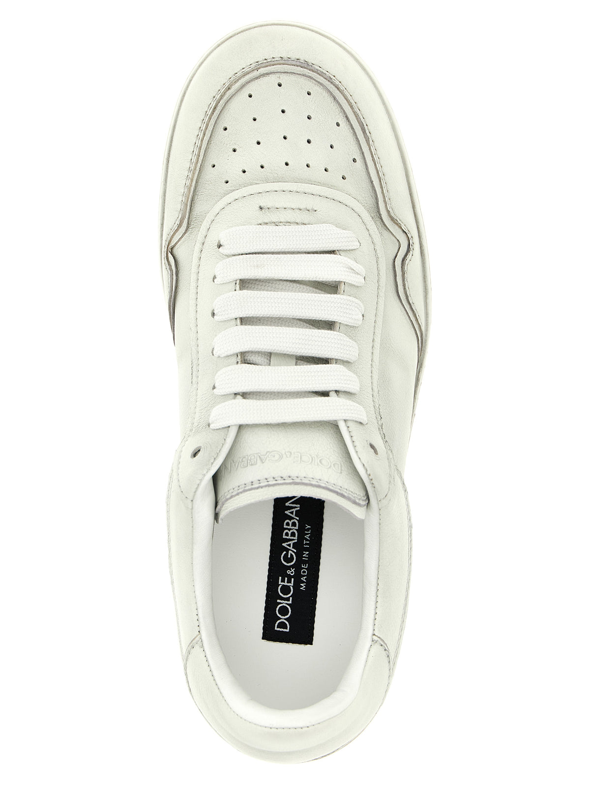 Baskets basses Dolce & Gabbana en cuir d'agneau blanc