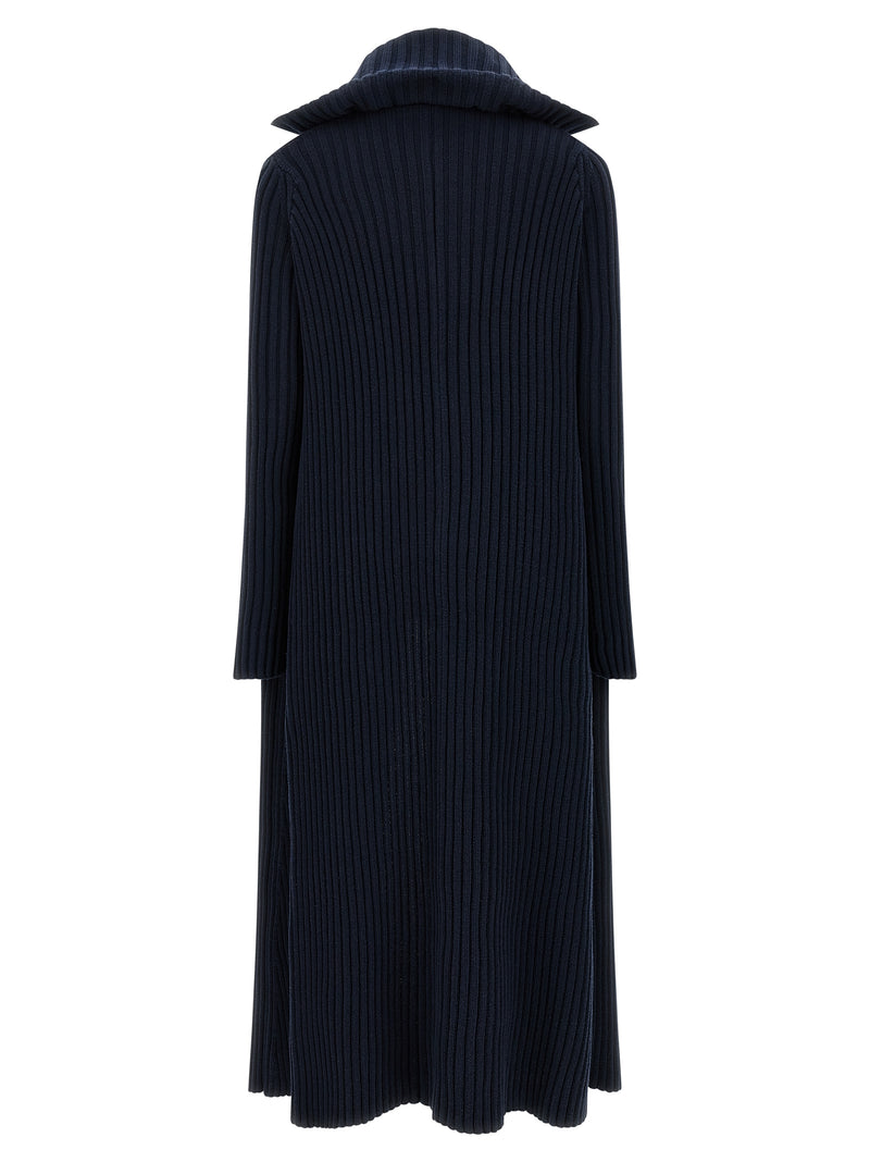 Balenciaga Blue Maxi Cardigan - Luxurious Shawl-Collar Design