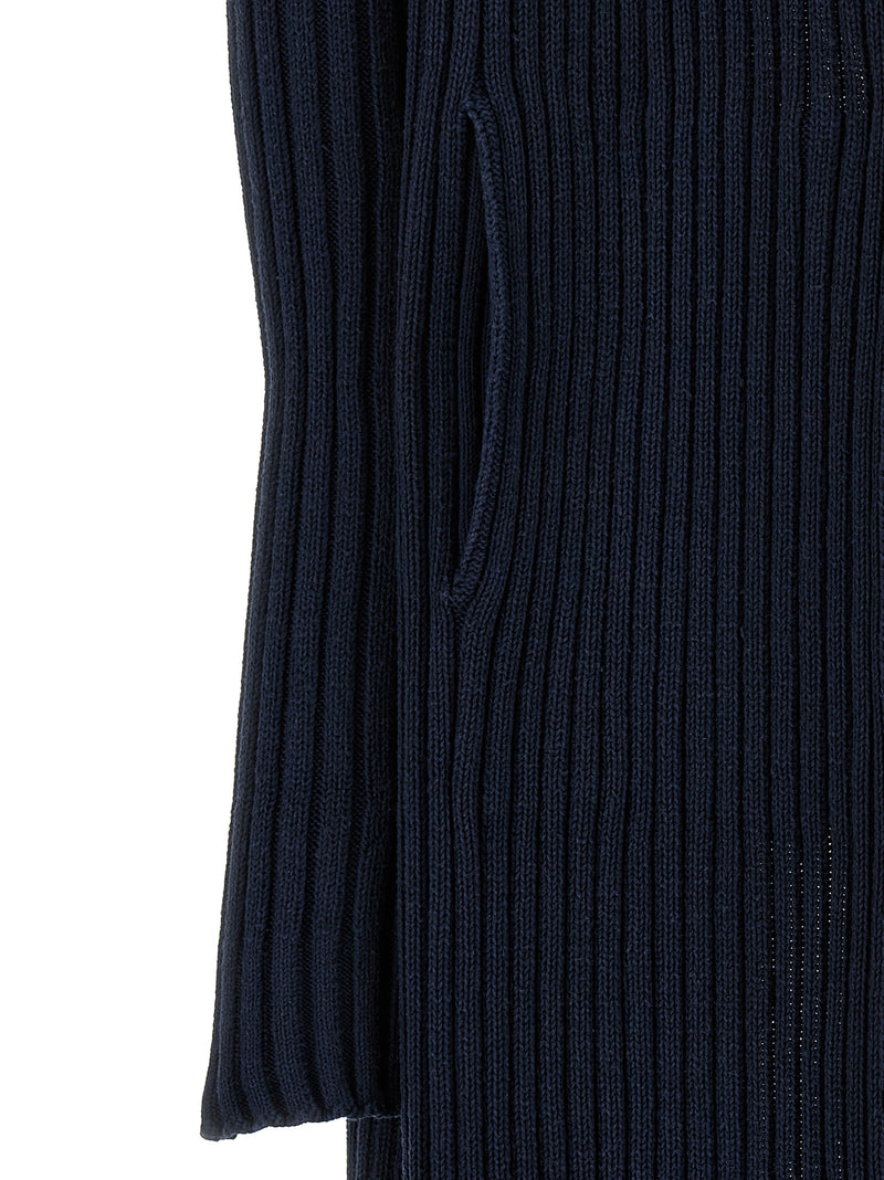 Balenciaga Blue Maxi Cardigan - Luxurious Shawl-Collar Design