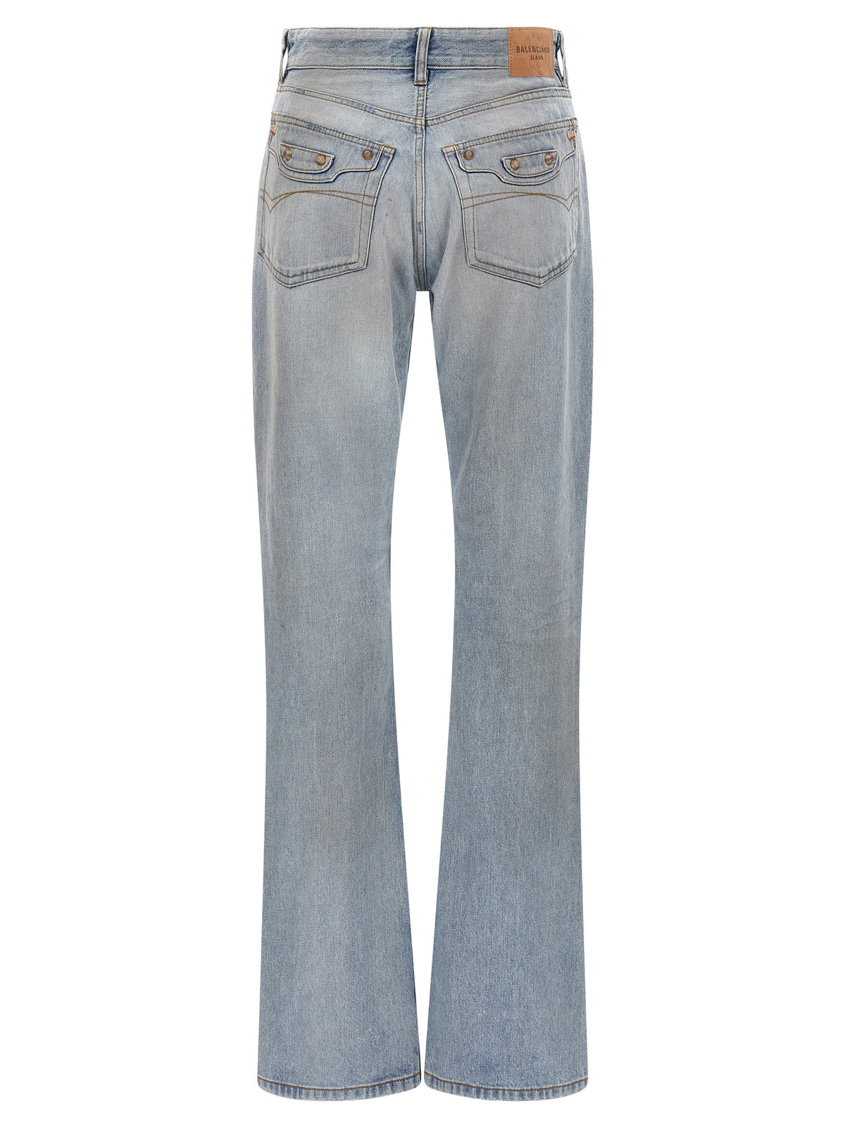 Jean Balenciaga droit en coton bleu