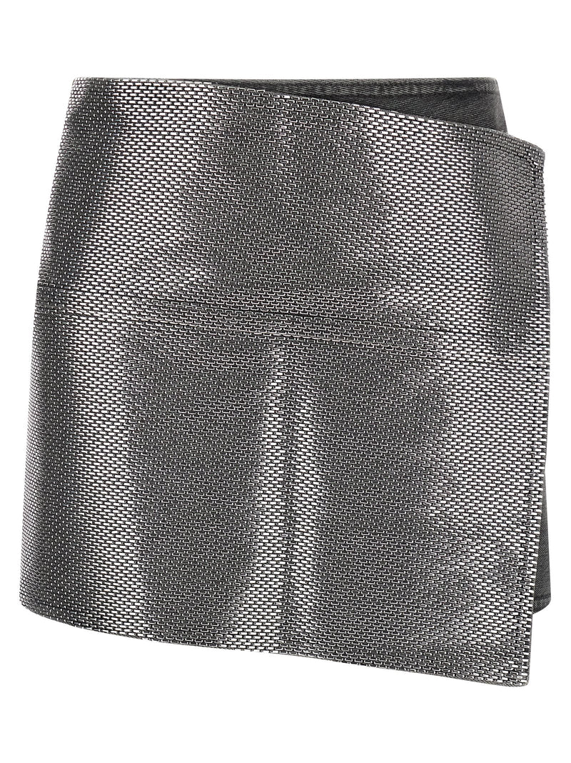 Haikure Gray Cotton Long Skirt