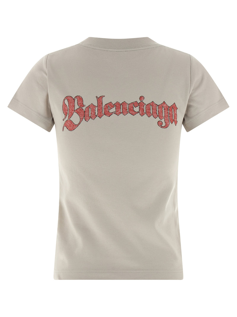 Balenciaga Gray Cotton T-Shirt for Women