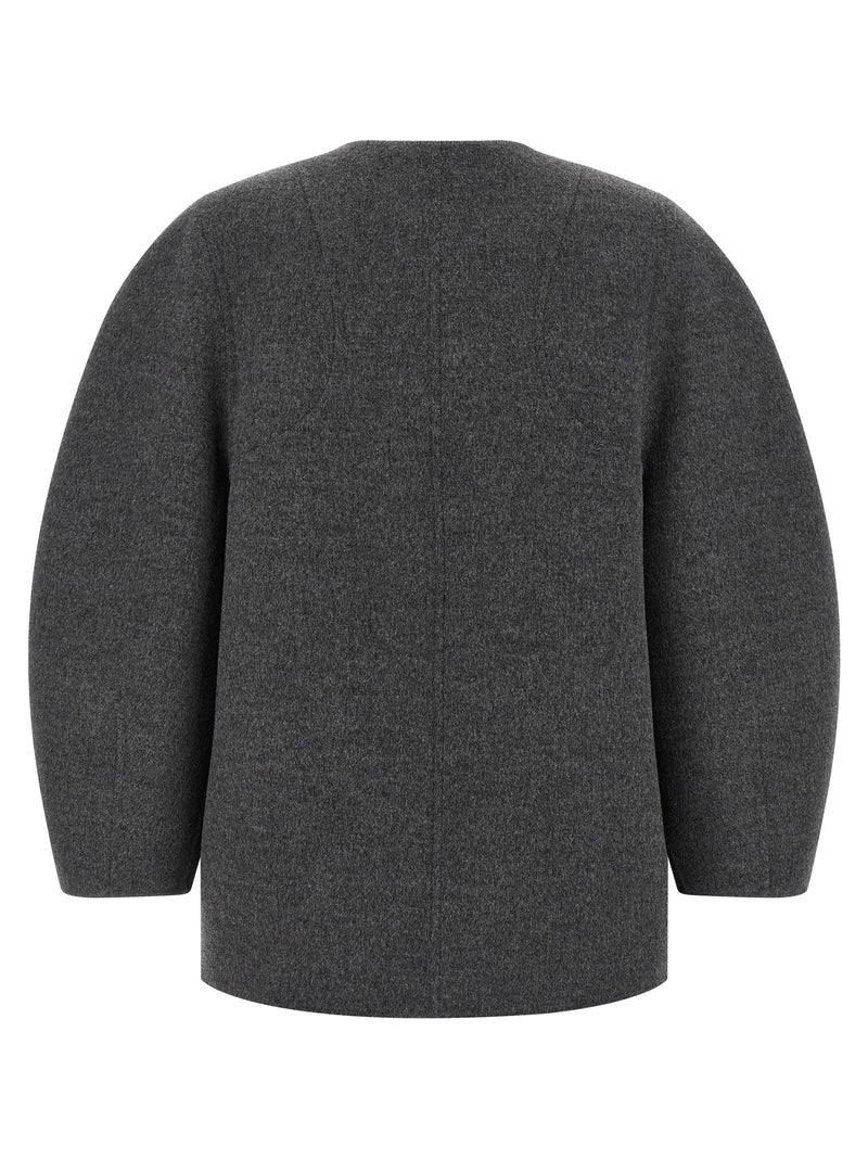 Fendi Gray Virgin Wool Coat