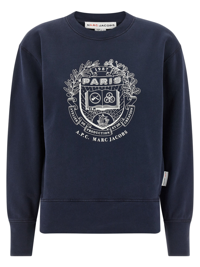 Sweat-shirt A.P.C. en coton bleu