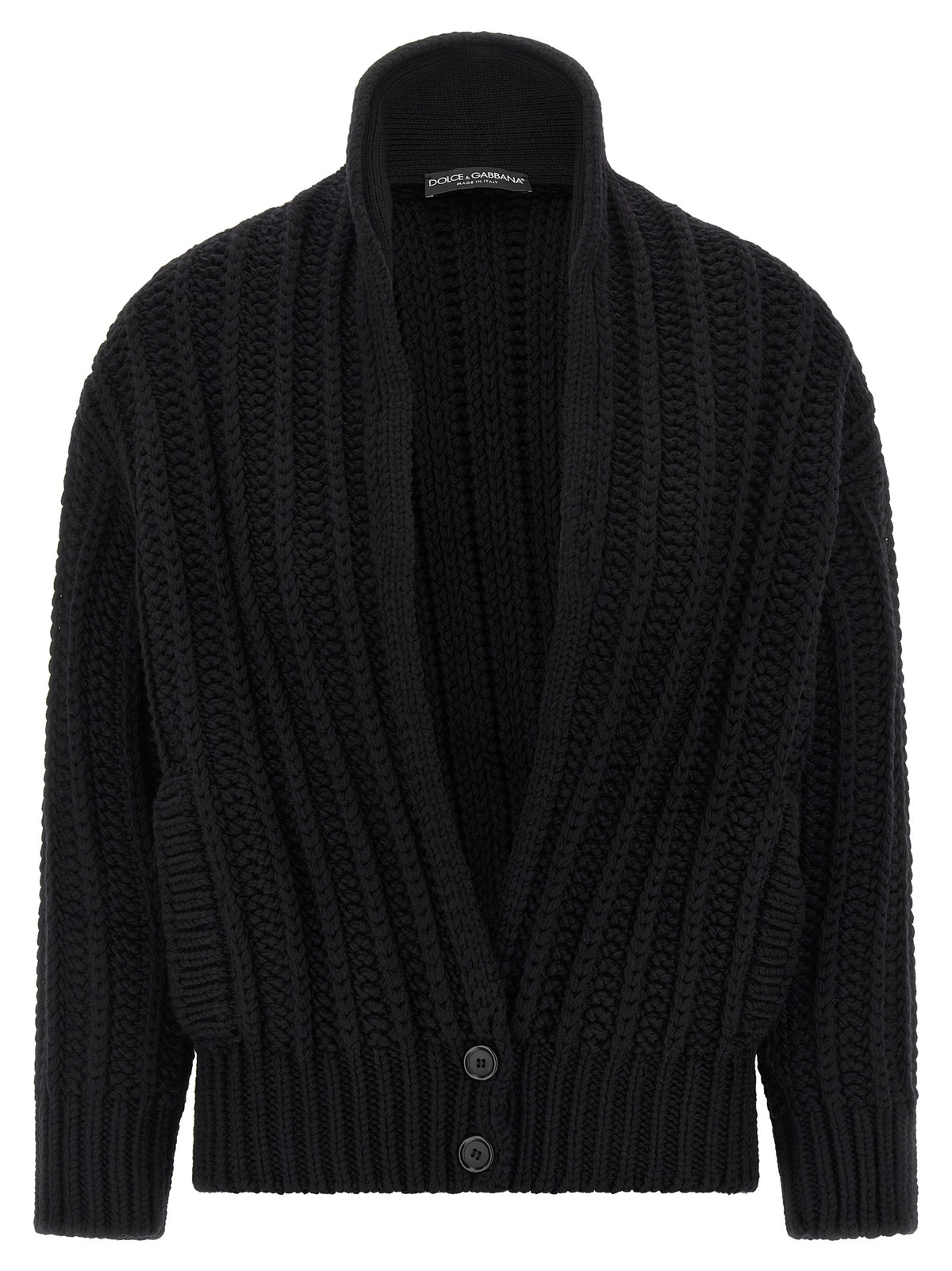 Cardigan Dolce & Gabbana en laine vierge noire