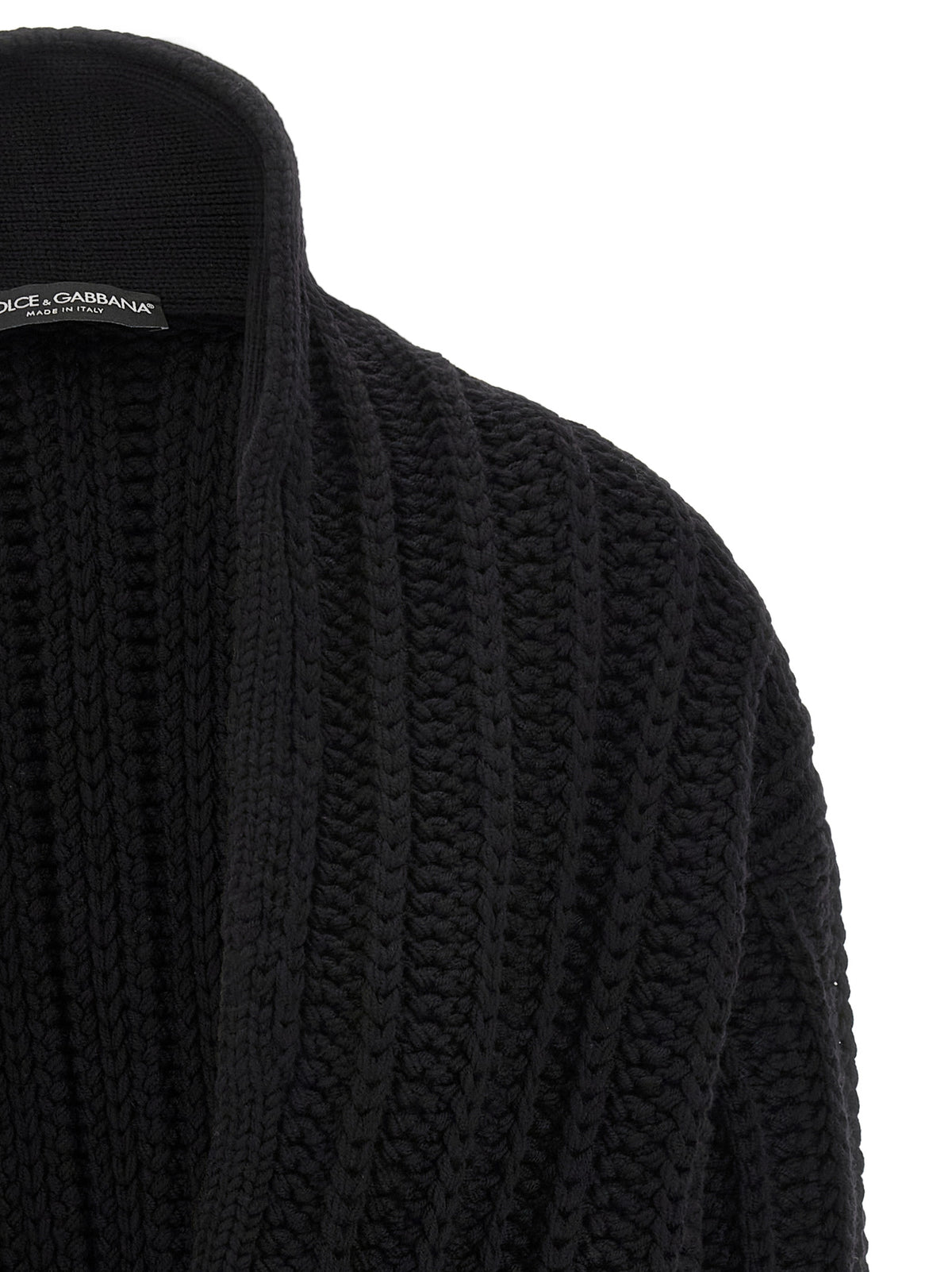 Cardigan Dolce & Gabbana en laine vierge noire