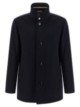 Hugo Boss Blue Wool Coat