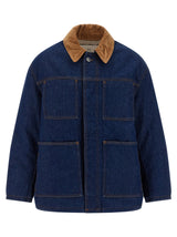 Ami Paris Blue Cotton Denim Jacket