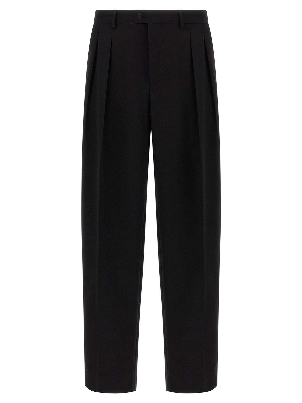 Dolce & Gabbana Black Virgin Wool Dress Pants for Men