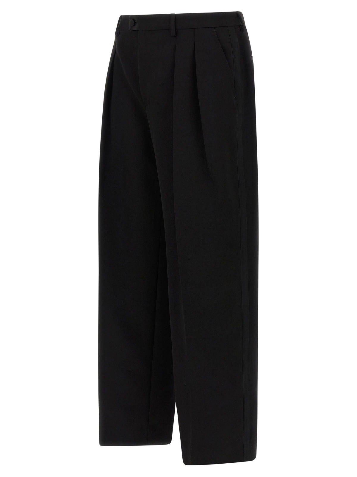 Dolce & Gabbana Black Virgin Wool Dress Pants for Men