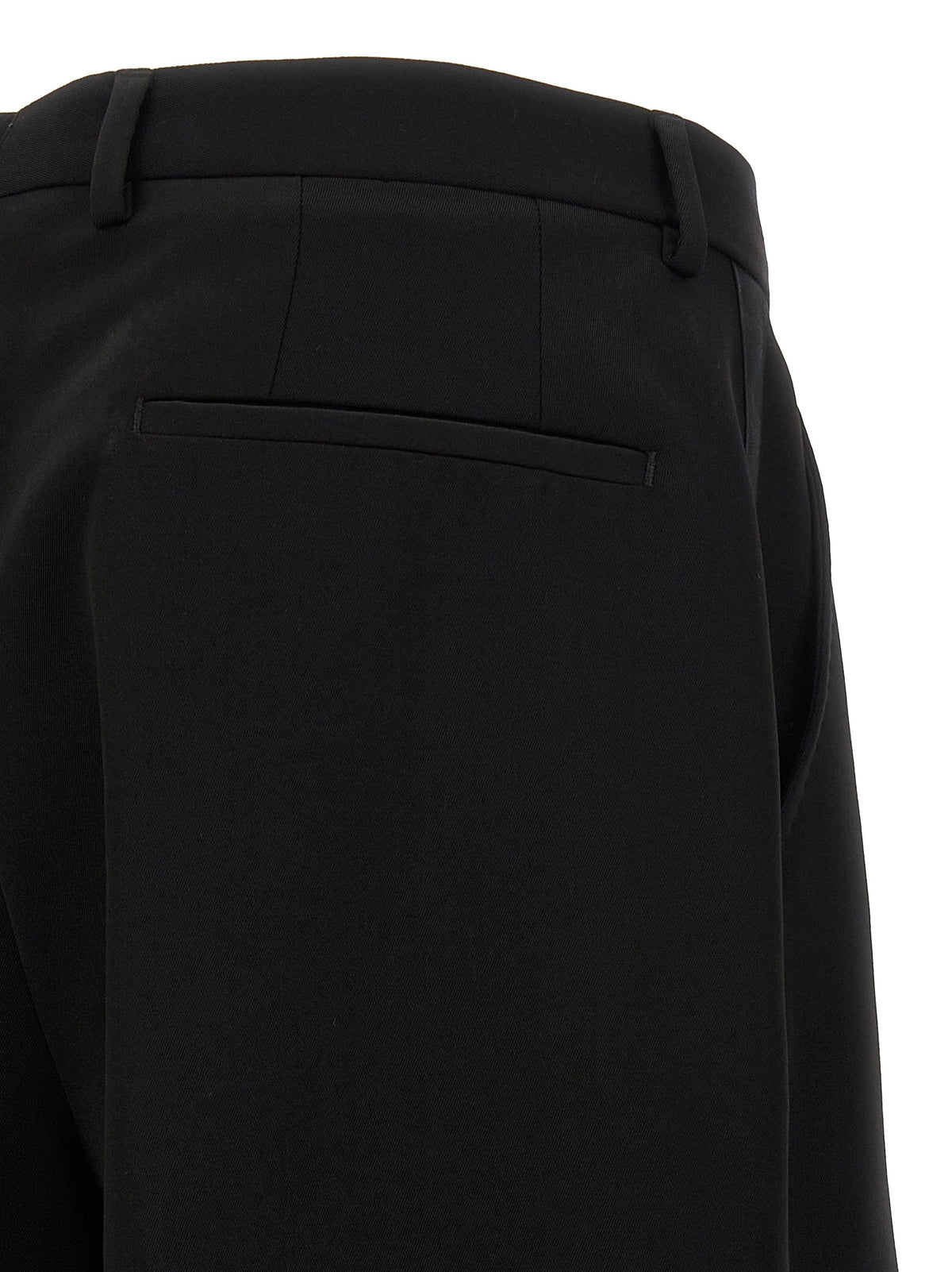 Dolce & Gabbana Black Virgin Wool Dress Pants for Men