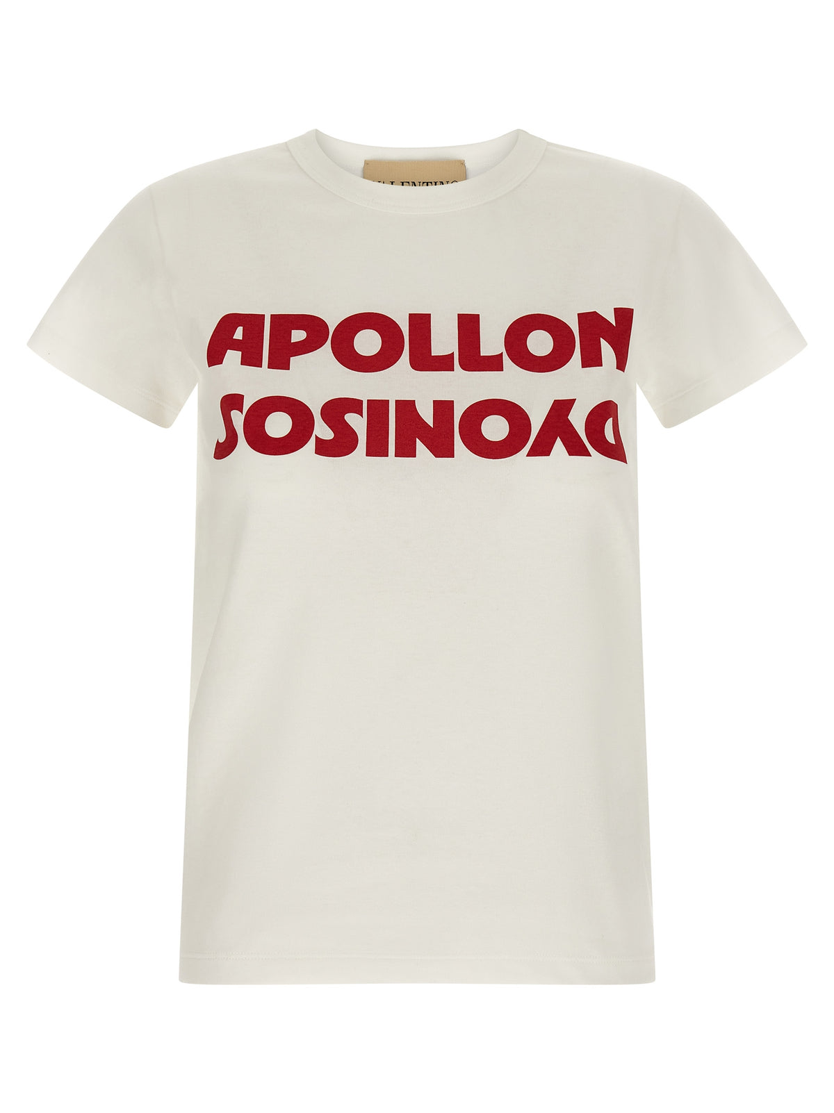 Valentino Garavani White Cotton T-Shirt with Artistic Print
