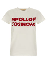 Valentino Garavani White Cotton T-Shirt with Artistic Print
