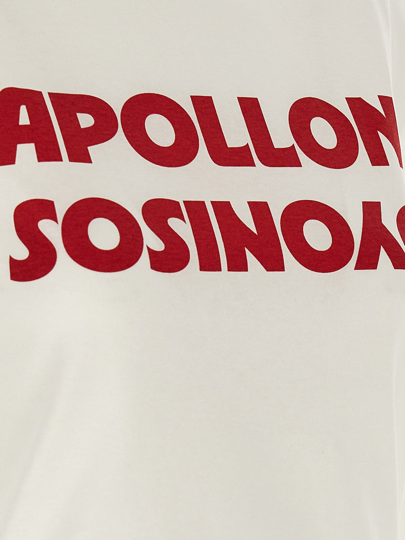 Valentino Garavani White Cotton T-Shirt with Apollon/Dyonisos Print