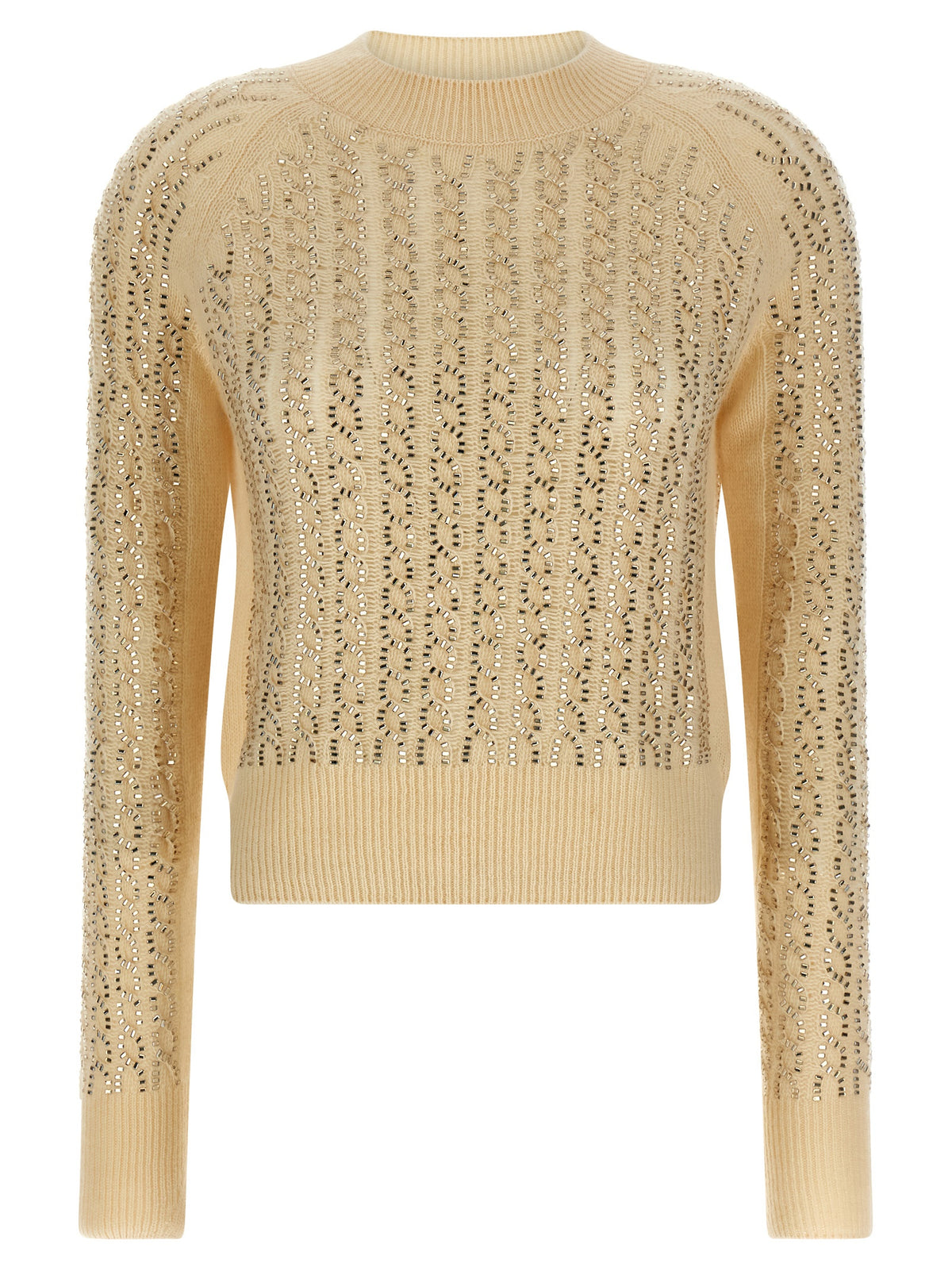 Ermanno Scervino Beige Virgin Wool Cardigan