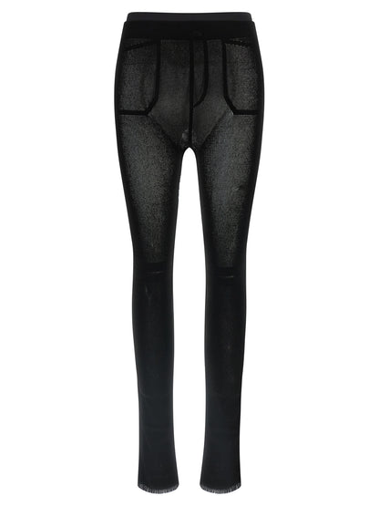 Issey Miyake Black Nylon Leggings