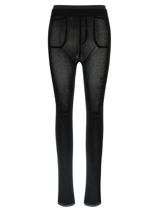 Issey Miyake Black Nylon Leggings