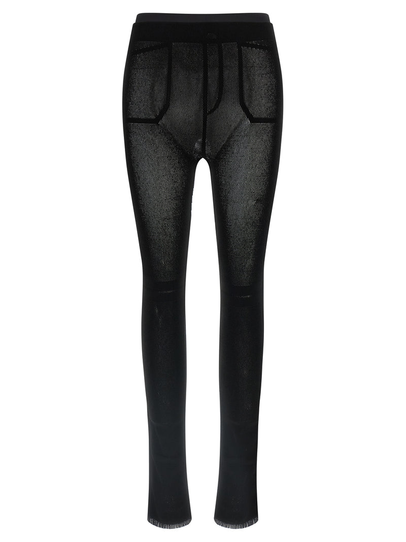 Issey Miyake Black Nylon Leggings