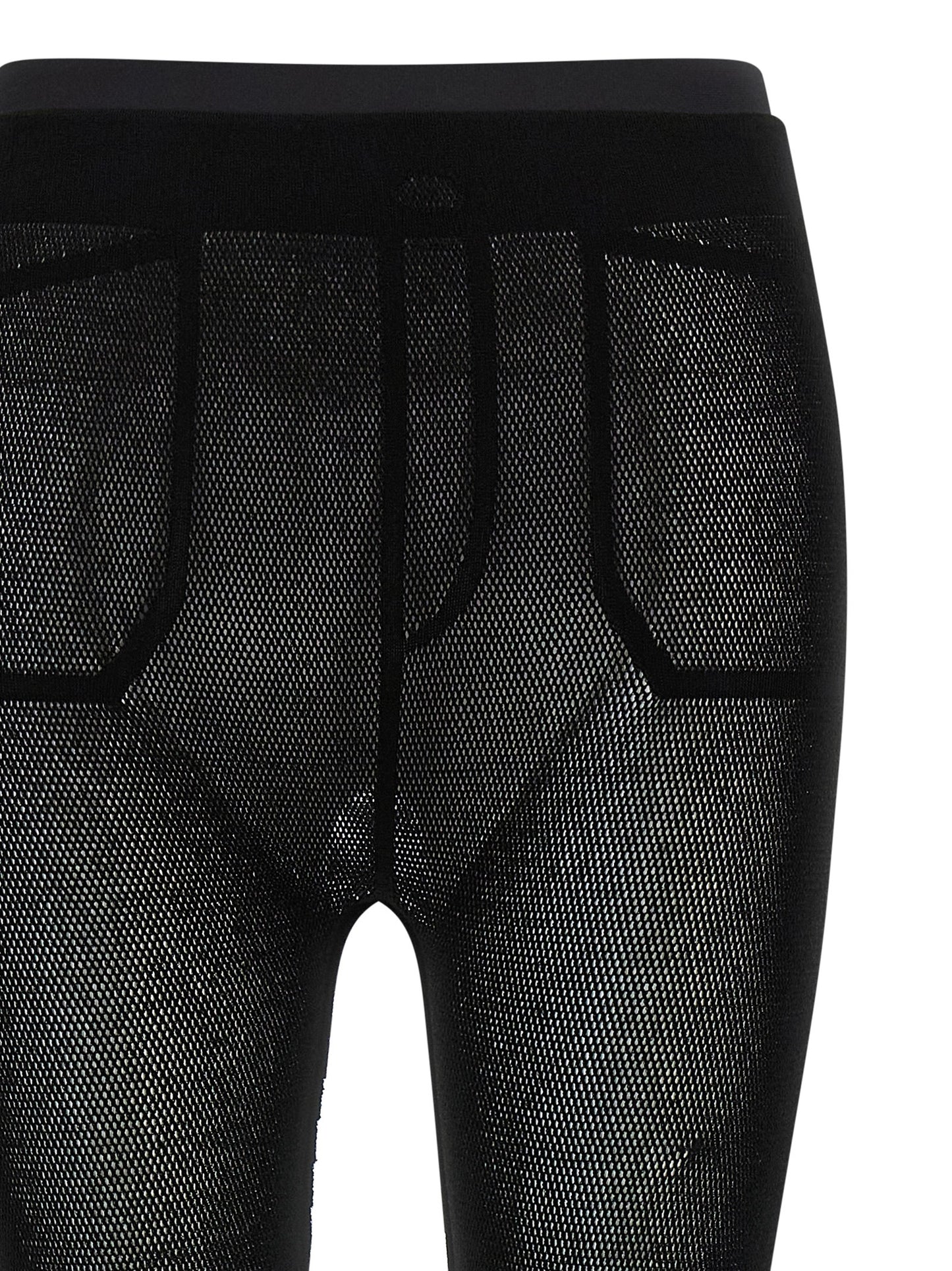Issey Miyake Black Nylon Leggings