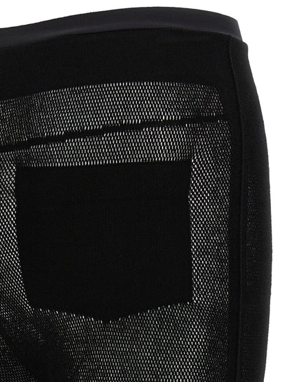 Issey Miyake Black Nylon Leggings