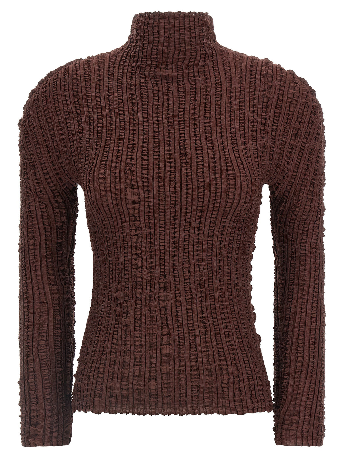 Issey Miyake Jellyfish Pleats Brown Cardigan for Women