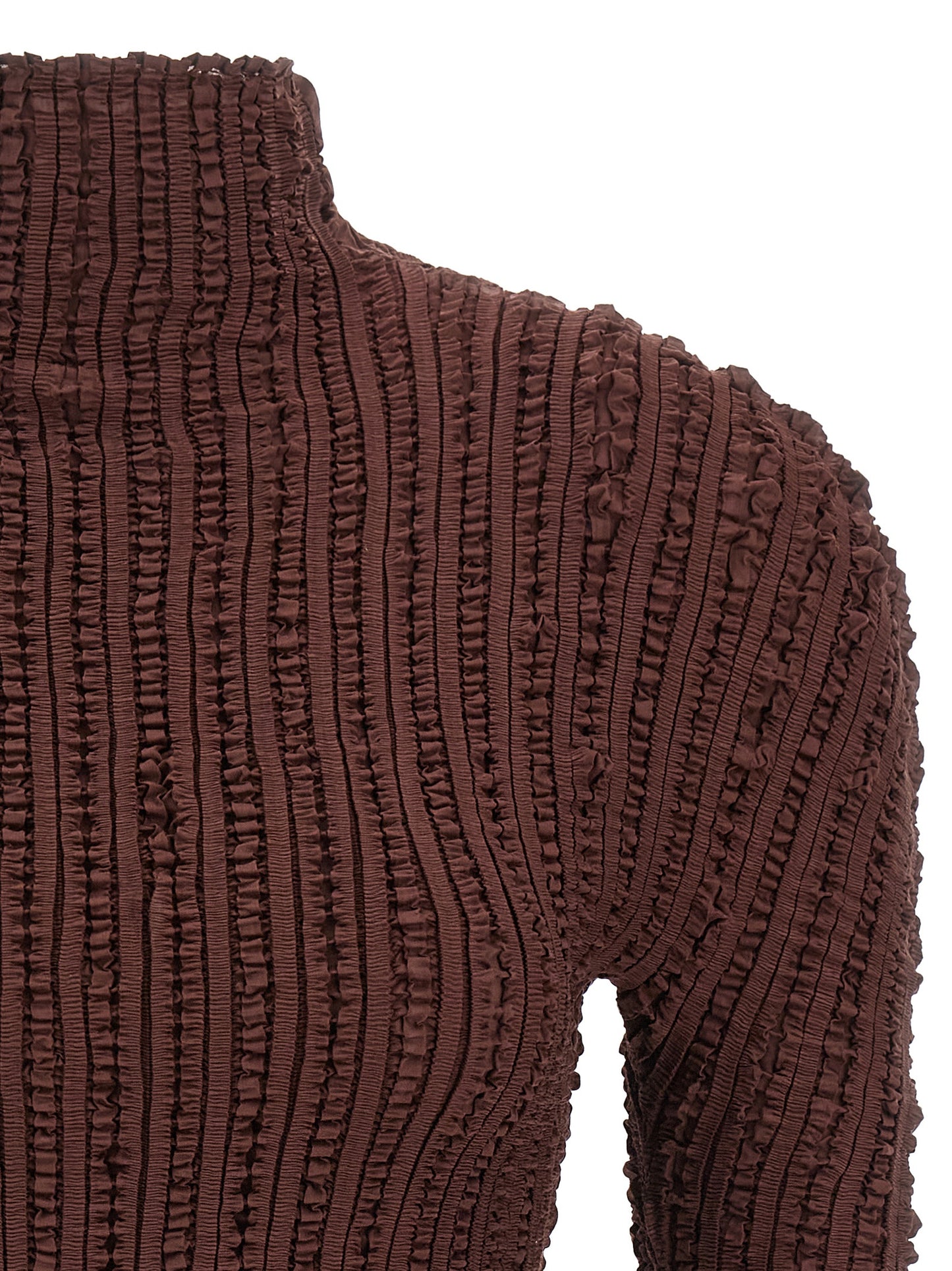 Issey Miyake Brown Polyester Cardigan