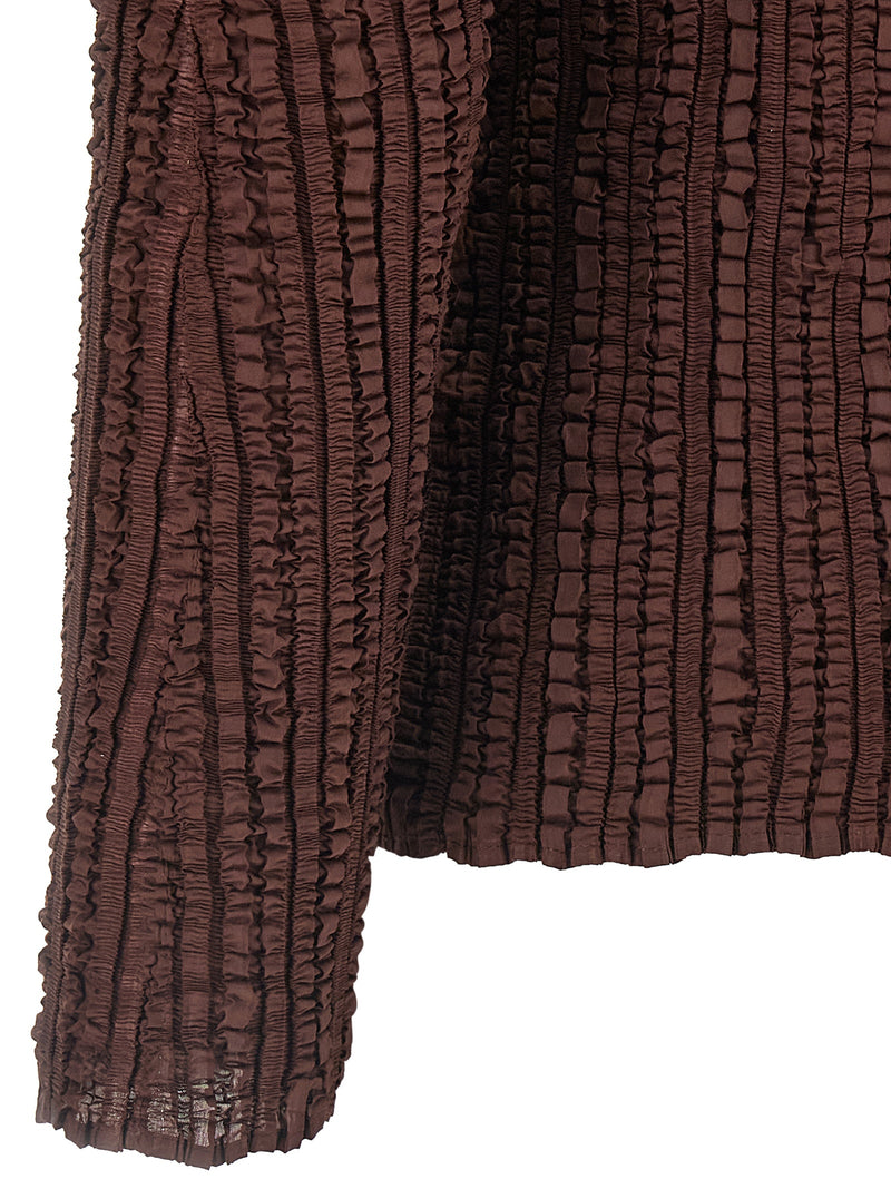 Issey Miyake Brown Polyester Cardigan