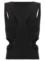 Rick Owens Black Wool Tank Tops