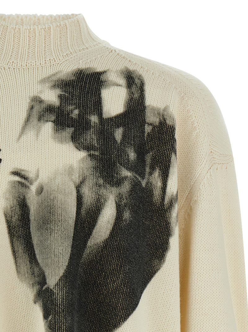 Cardigan Undercover en laine blanche
