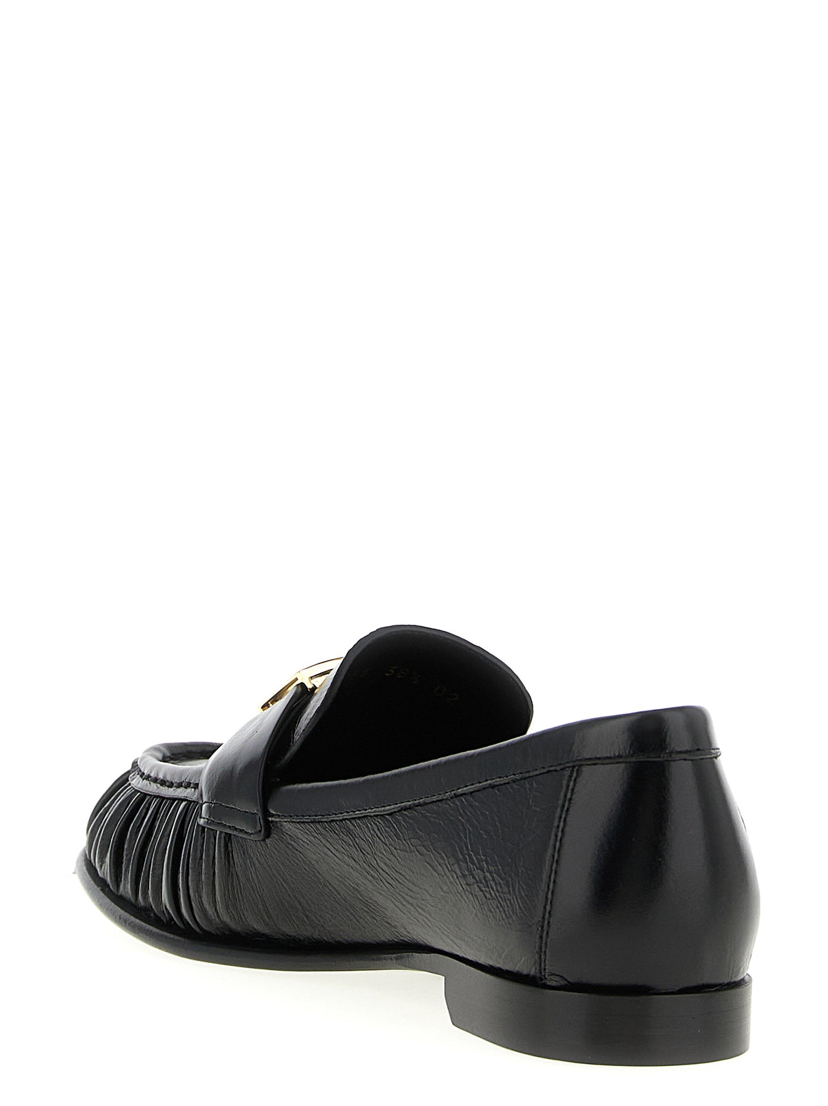 Fendi Black Lamb Leather Slip-On Loafers