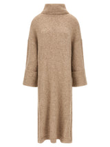 Entire Studios Beige Alpaca Leather Midi Dress