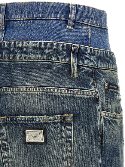 Dolce & Gabbana Blue Cotton Jeans Denim