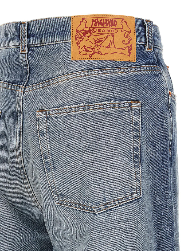 Magliano Blue Cotton Straight-Leg Jeans