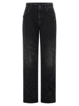 Balenciaga Black Cotton Straight-Leg Jeans - City Collection