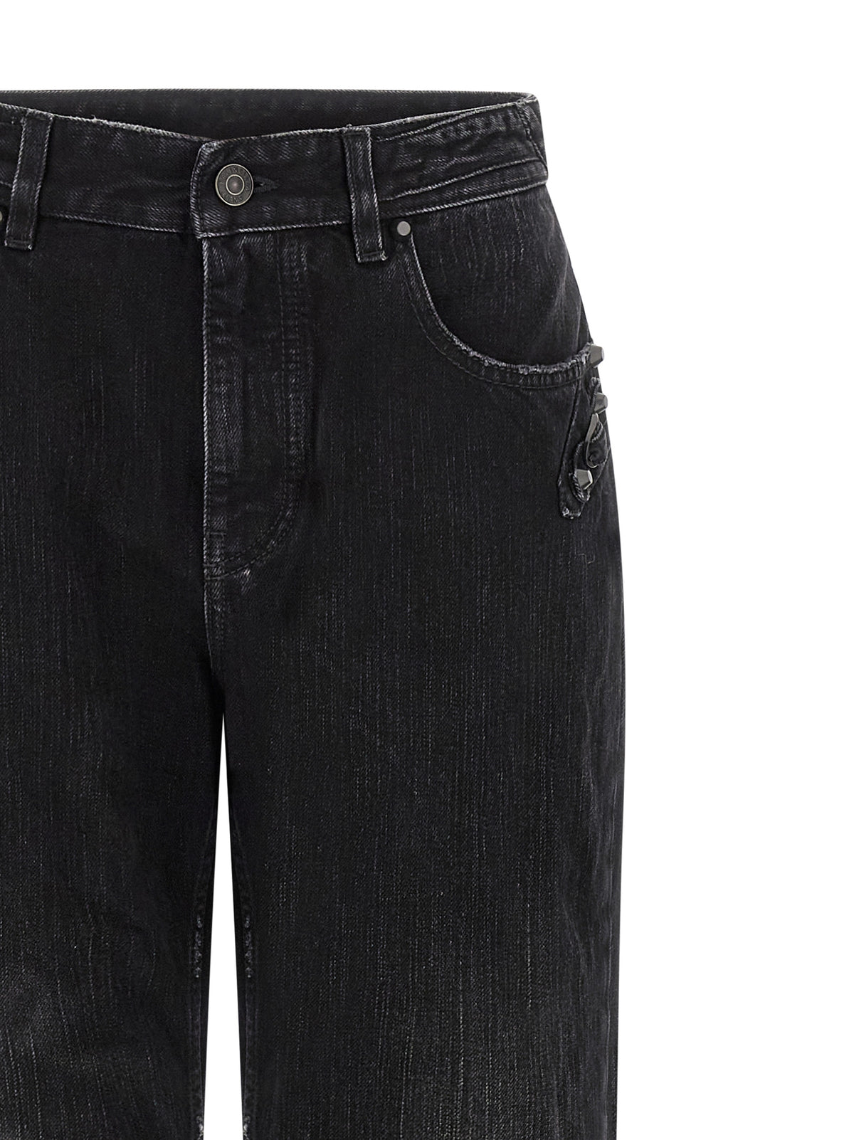 Balenciaga Black Cotton Straight-Leg Jeans - City Collection