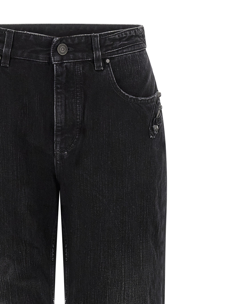 Balenciaga Black Cotton Straight-Leg Jeans - City Collection