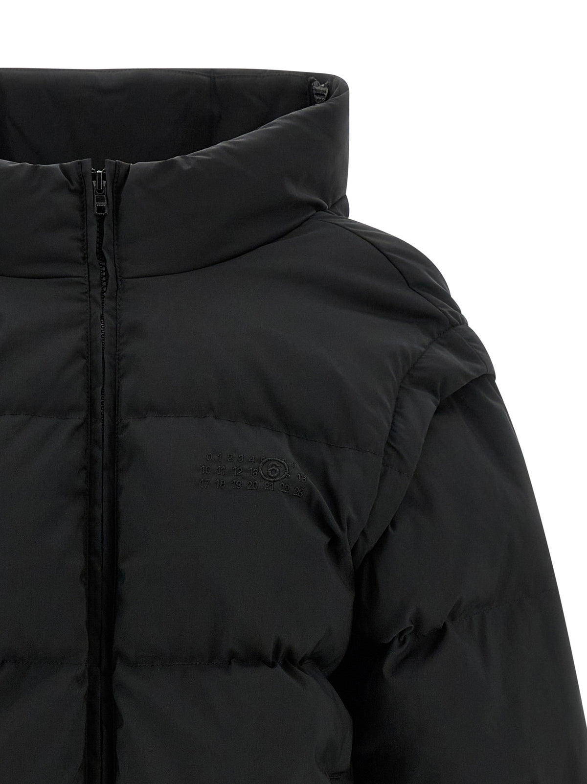 MM6 Maison Margiela Black Polyester Full-Length Jacket