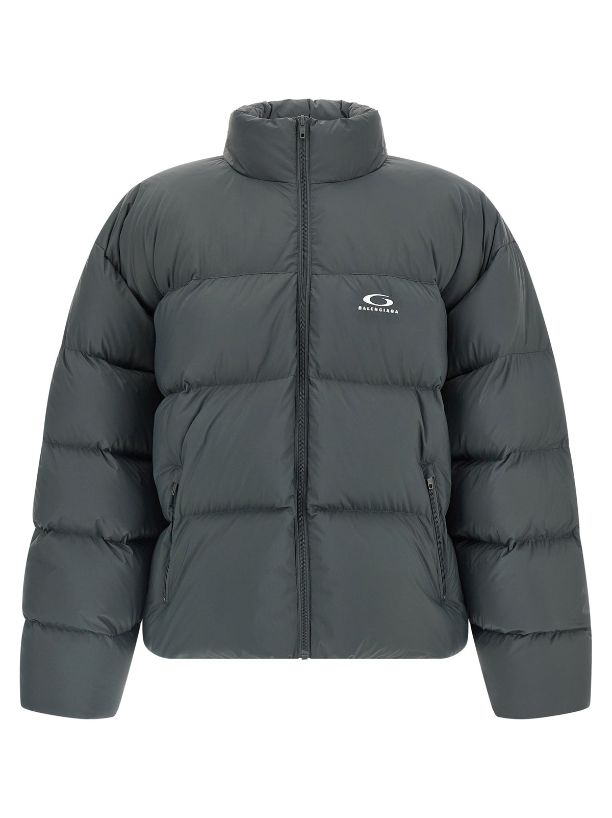Balenciaga Veste longue en polyamide gris