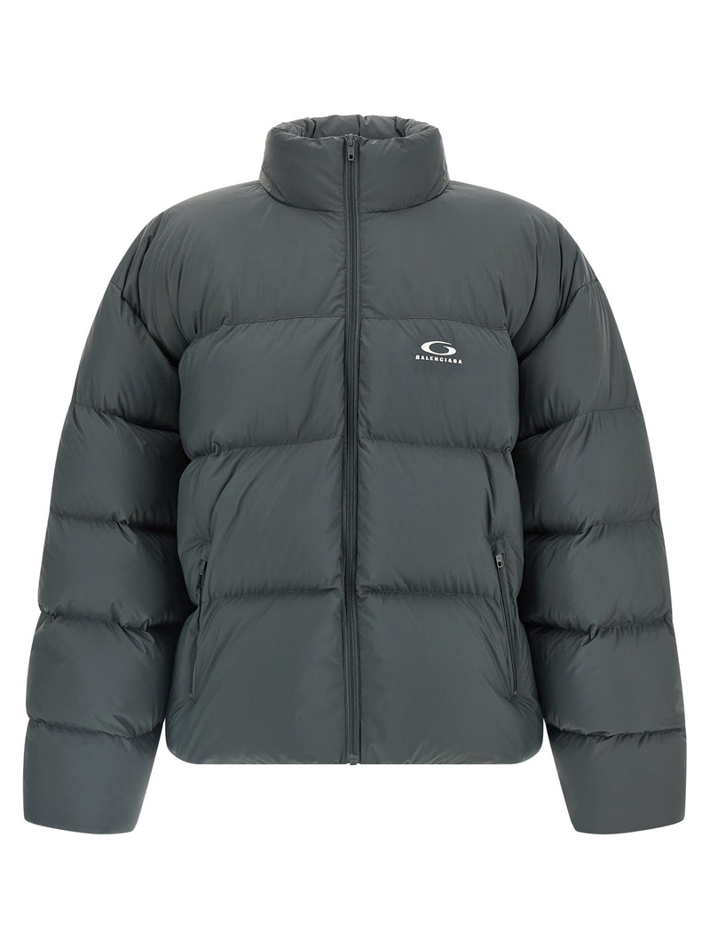 Balenciaga Veste longue en polyamide gris