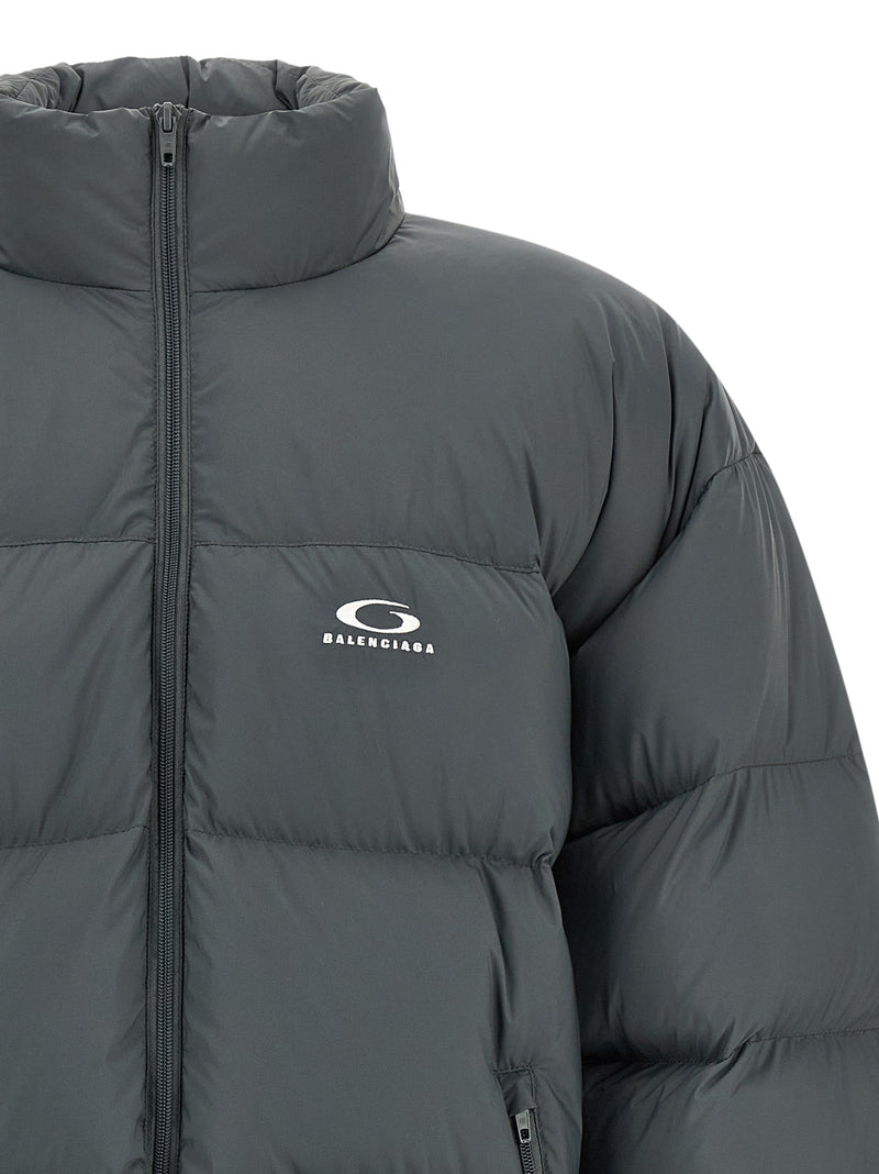 Balenciaga Veste longue en polyamide gris