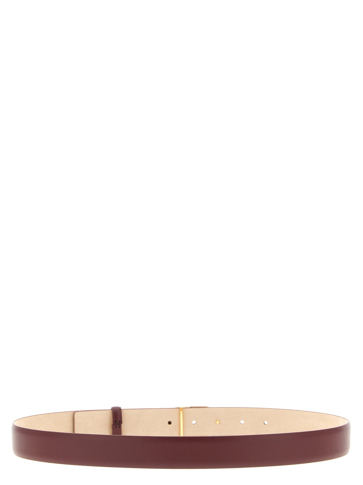 Khaite Bordeaux Calfskin Regular Belt