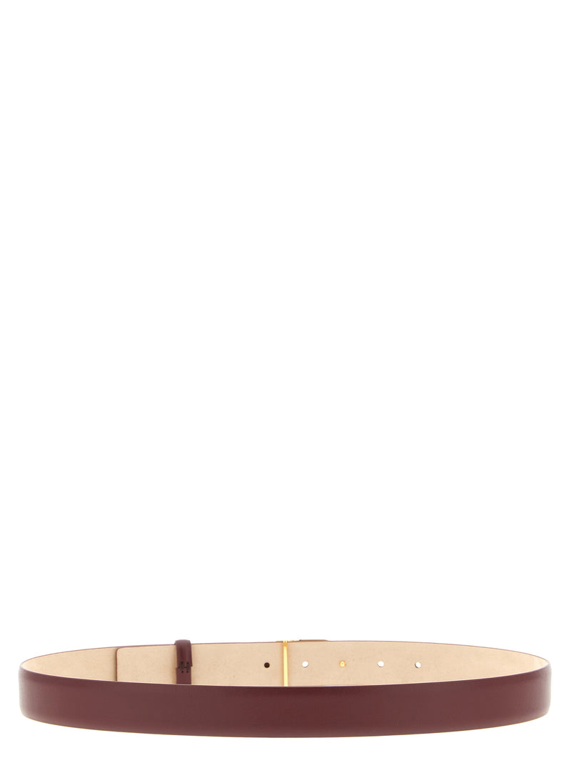 Khaite Bordeaux Calfskin Regular Belt - Luxury Accessory