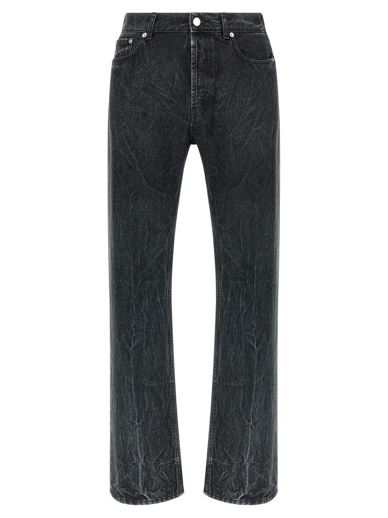 SÉFR Black Cotton Straight-Leg Jeans for Men