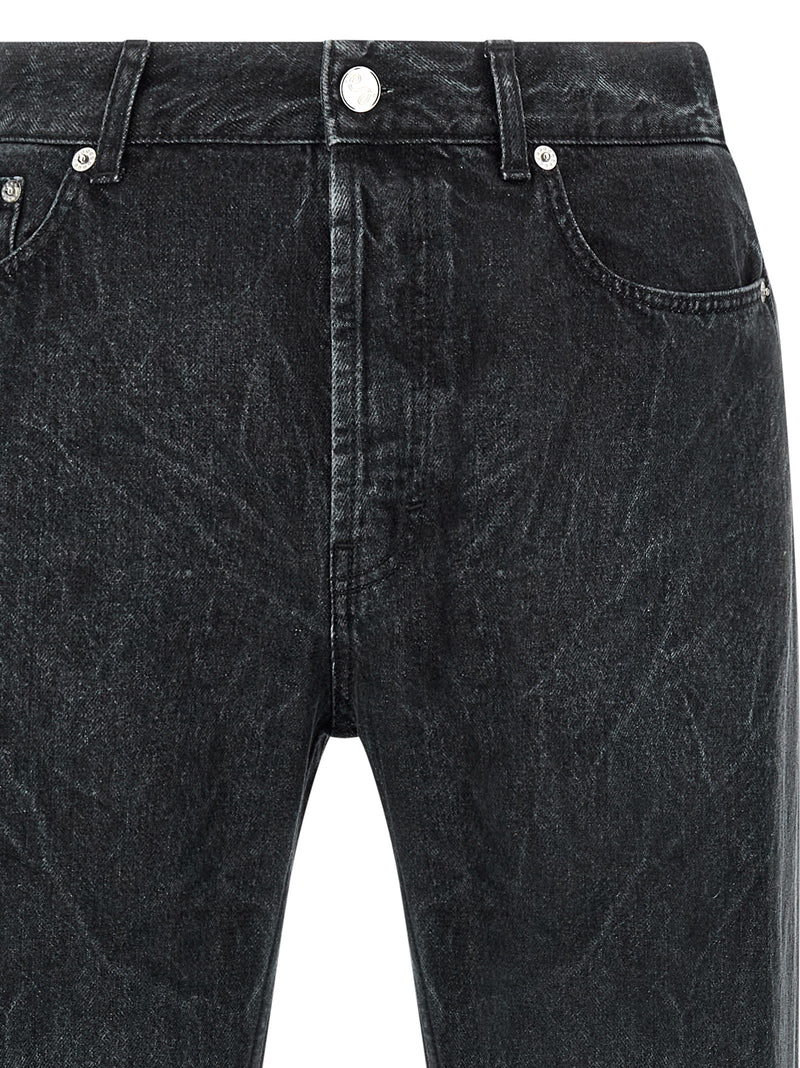 SÉFR Black Cotton Straight-Leg Jeans for Men
