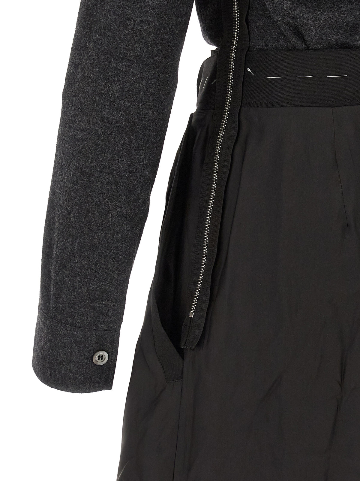 Maison Margiela Gray Virgin Wool Midi Dress