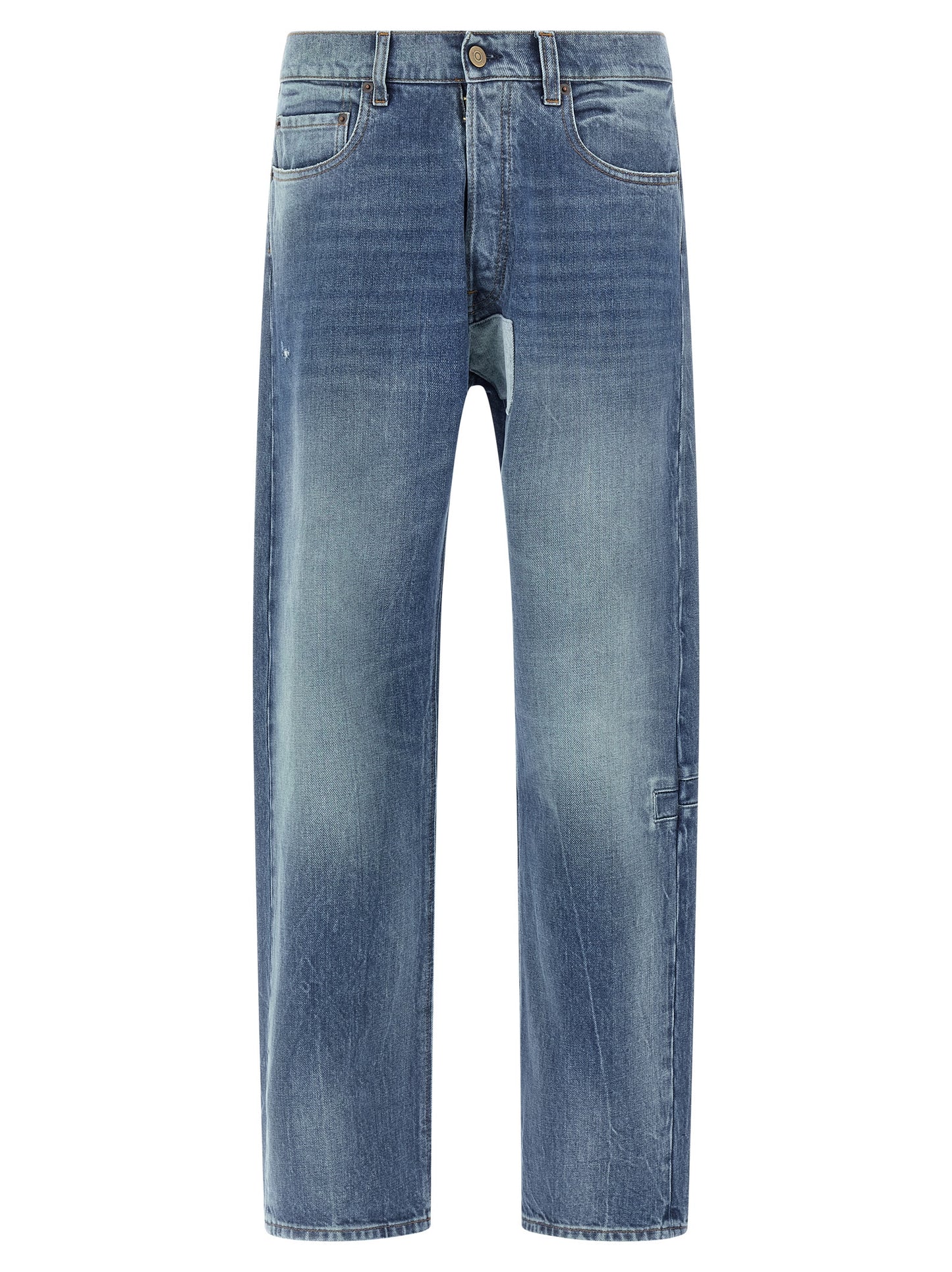 Maison Margiela Blue Cotton Straight-Leg Jeans
