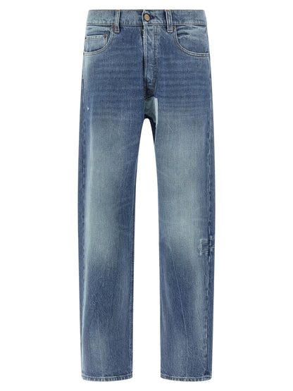 Maison Margiela Blue Cotton Straight-Leg Jeans